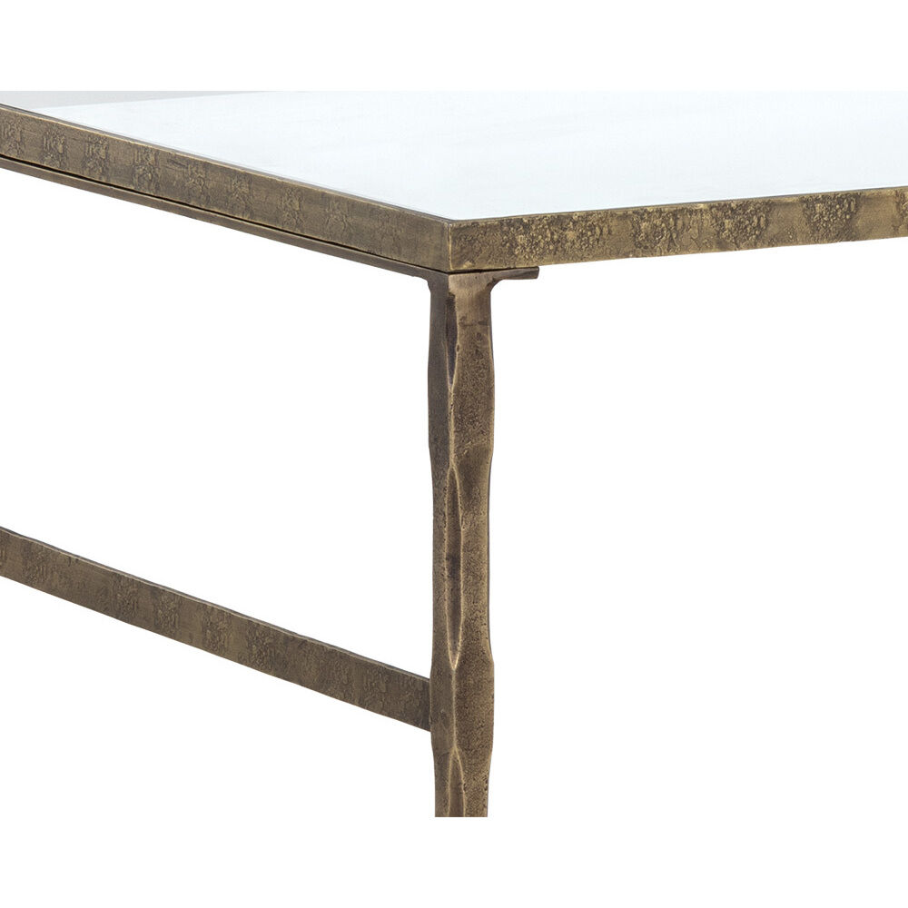 Bruna 52 X 24 inch Clear / Antique Brass Desk